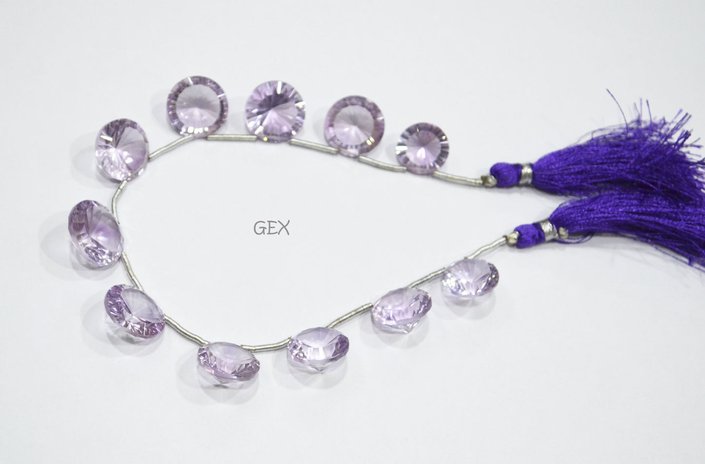 Pink Amethyst Concave Cut Coin Shape Beads , 14 - 16.50 mm , 8.50 Inches , BL-2731