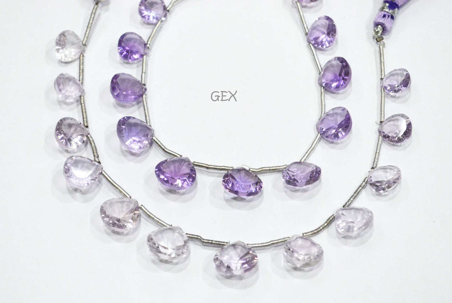 Pink Amethyst Concave Cut Heart Shape Beads , 8x8 - 12x12 mm , 7 Inches , BL-2732