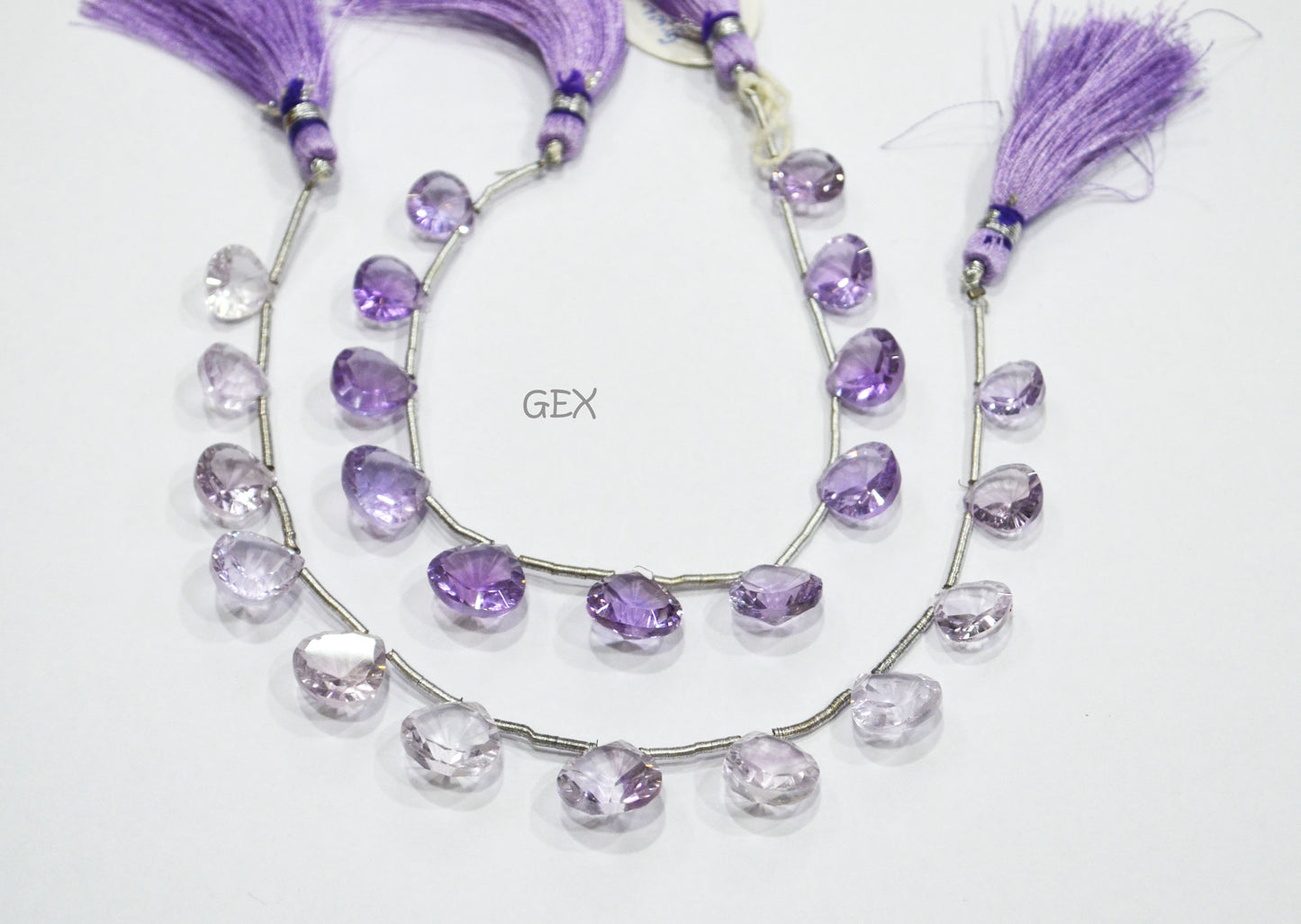 Pink Amethyst Concave Cut Heart Shape Beads , 8x8 - 12x12 mm , 7 Inches , BL-2732