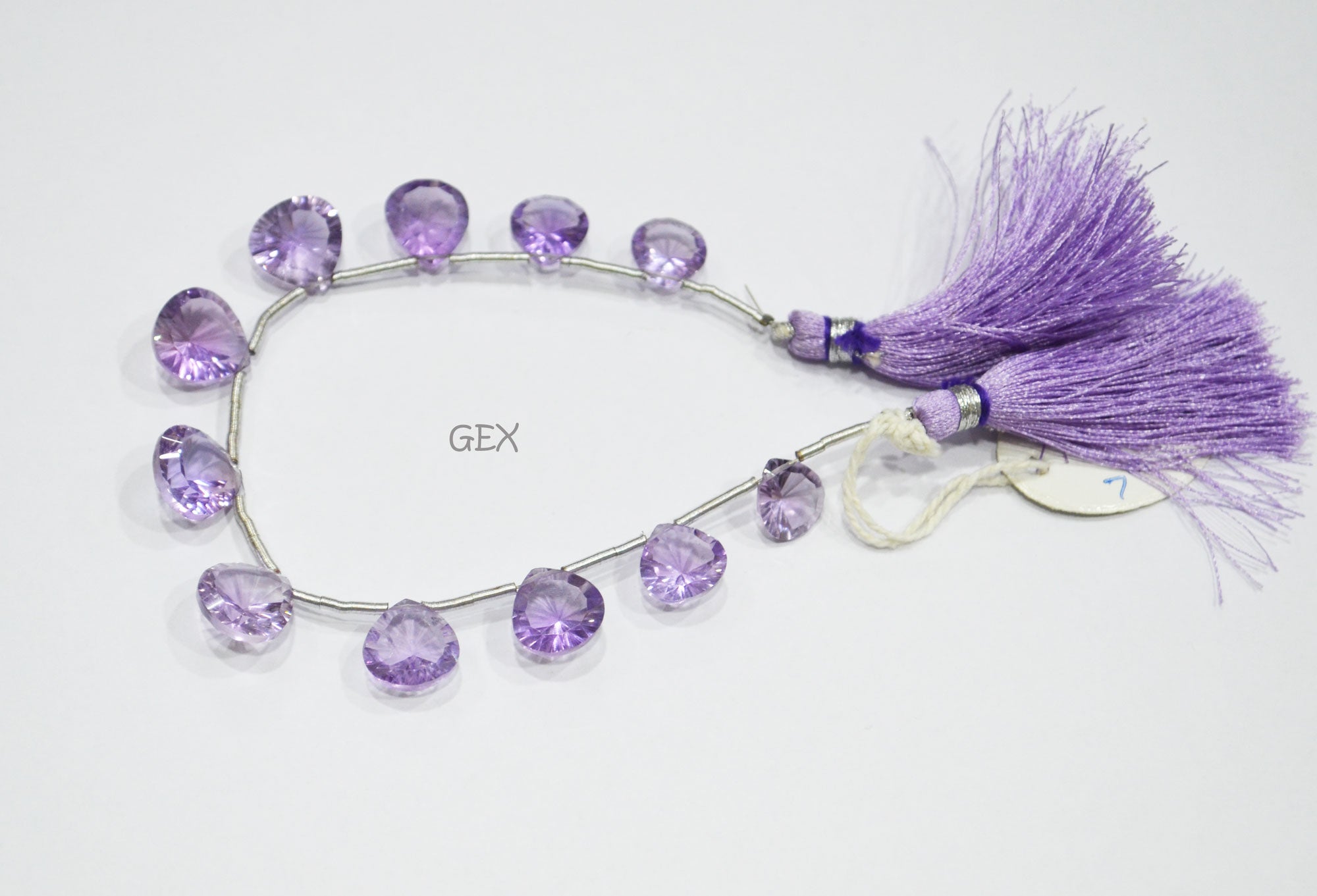 Pink Amethyst Concave Cut Heart Shape Beads , 8x8 - 12x12 mm , 7 Inches , BL-2732