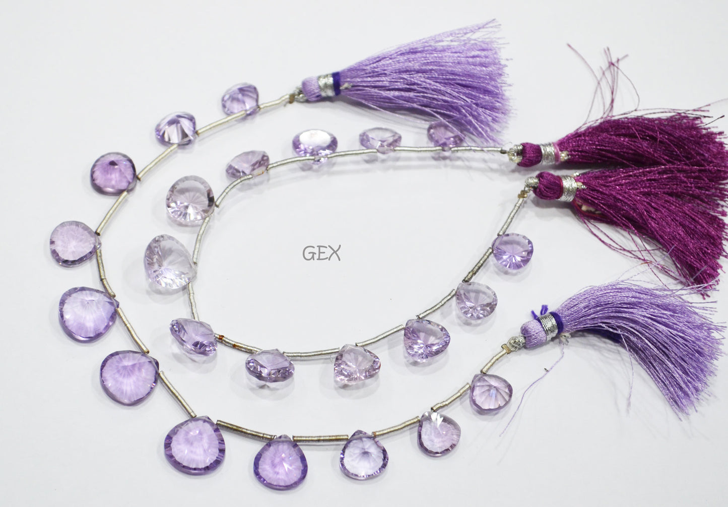 Pink Amethyst Concave Cut Heart Shape Beads , 9x9 - 13.50x13.50 mm , 7 Inches , BL-2736