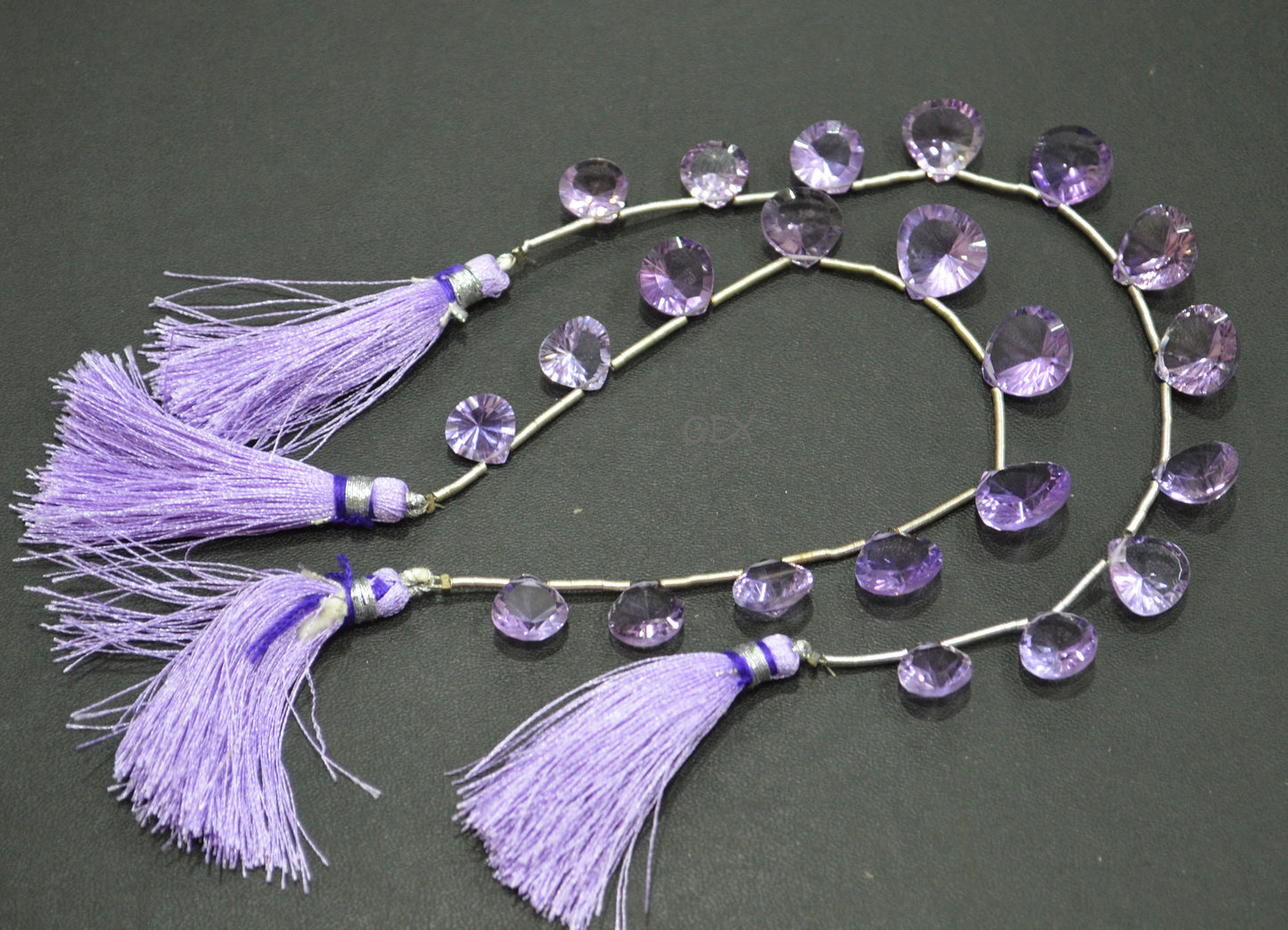 Pink Amethyst Concave Cut Heart Shape Beads , 9x9 - 13.50x13.50 mm , 7 Inches , BL-2736