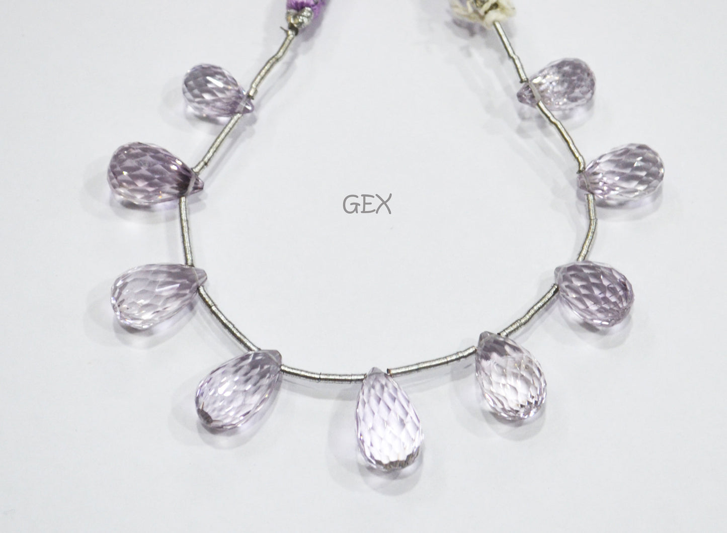 Pink Amethyst Faceted Tear Drops Shape Beads , 8x13 - 11x18 mm , 6 Inches , BL-2737