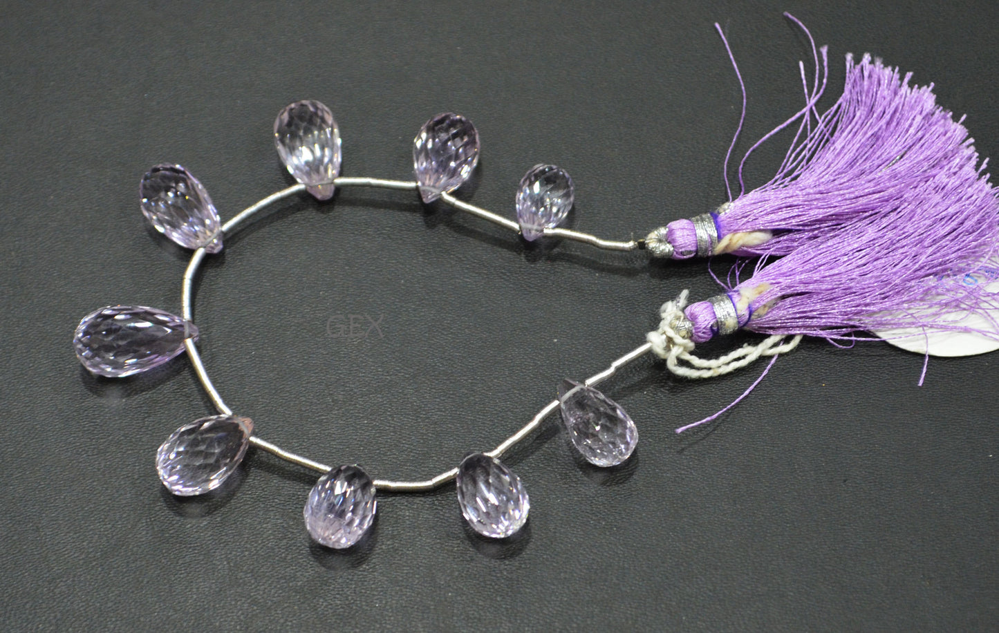 Pink Amethyst Faceted Tear Drops Shape Beads , 8x13 - 11x18 mm , 6 Inches , BL-2737