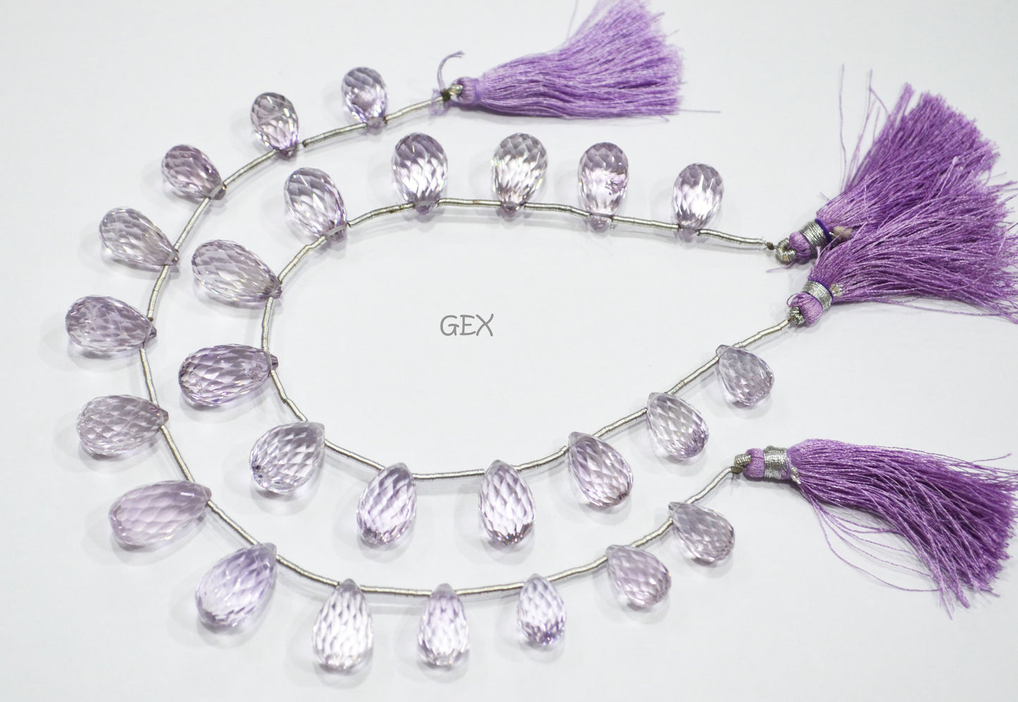 Pink Amethyst Faceted Tear Drops Shape Beads , 9x14 - 11x18 mm , 8.50 Inches , BL-2738