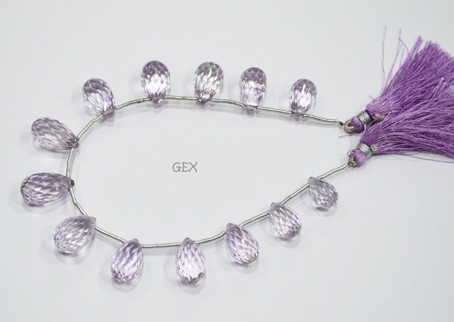 Pink Amethyst Faceted Tear Drops Shape Beads , 9x14 - 11x18 mm , 8.50 Inches , BL-2738