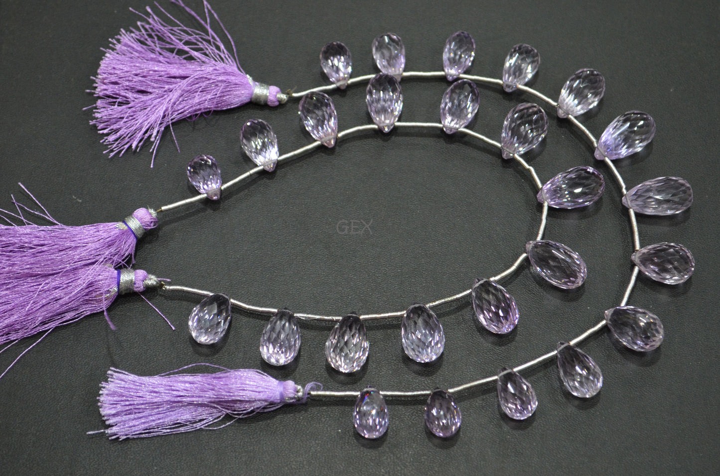 Pink Amethyst Faceted Tear Drops Shape Beads , 9x14 - 11x18 mm , 8.50 Inches , BL-2738