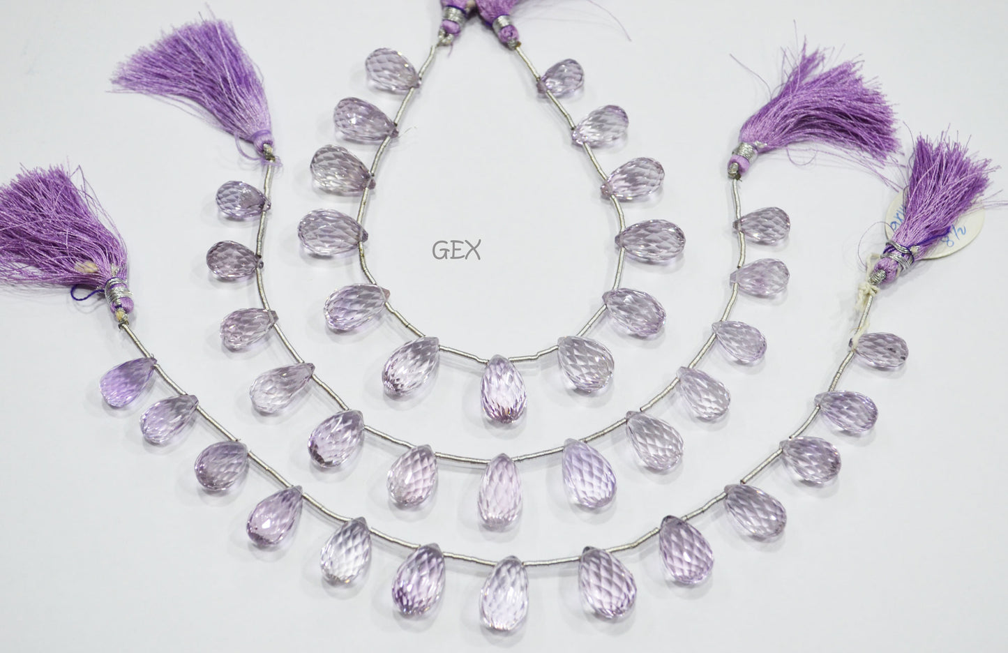 Pink Amethyst Faceted Tear Drops Shape Beads , 9x14 - 11x18 mm , 8.50 Inches , BL-2738