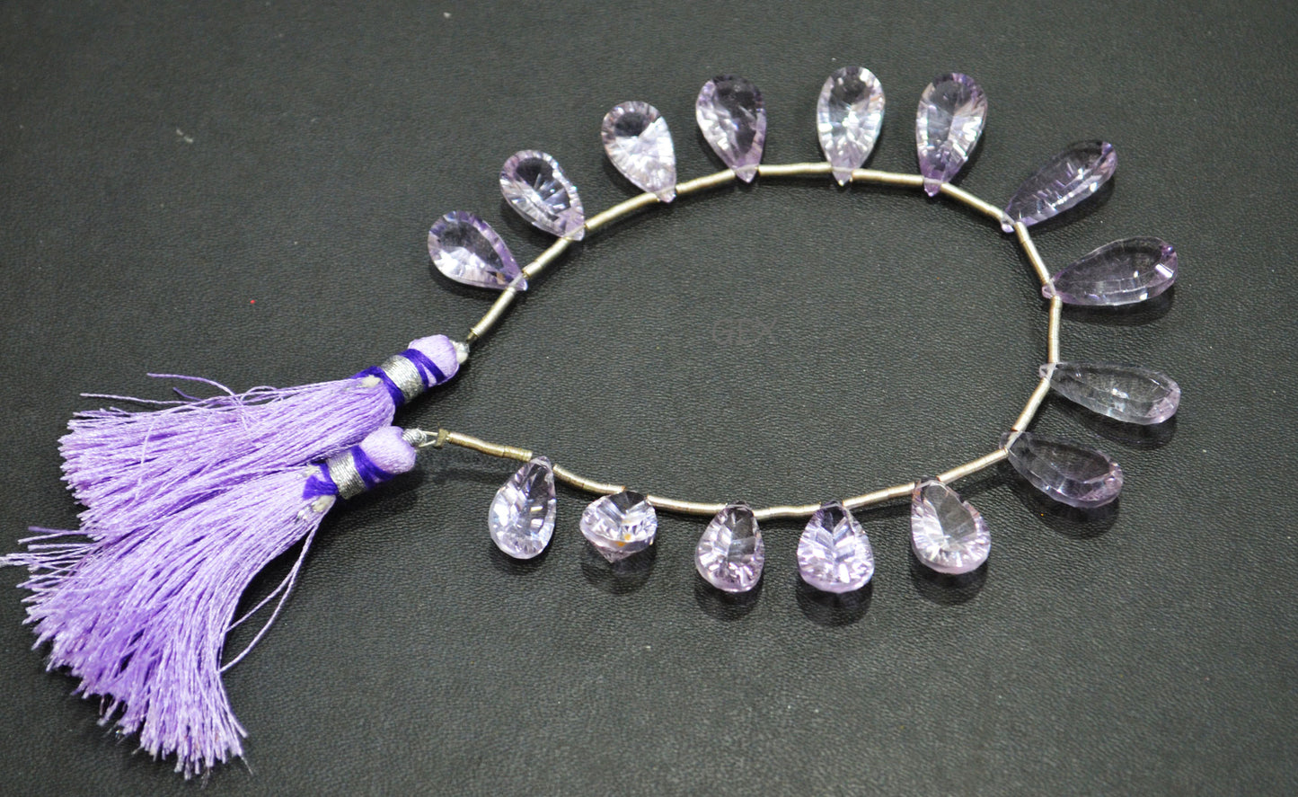 Pink Amethyst Concave Cut Pear Shape Beads , 8x12 - 10x20 mm , 7 Inches , BL-2741