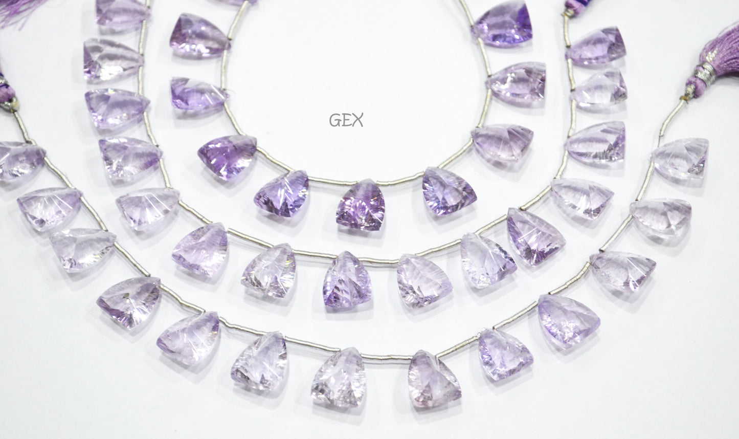 Pink Amethyst Concave Cut Nail Shape Beads , 12x16 mm , 8.50 Inches , BL-2744