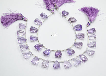 Pink Amethyst Concave Cut Nail Shape Beads , 12x16 mm , 8.50 Inches , BL-2744