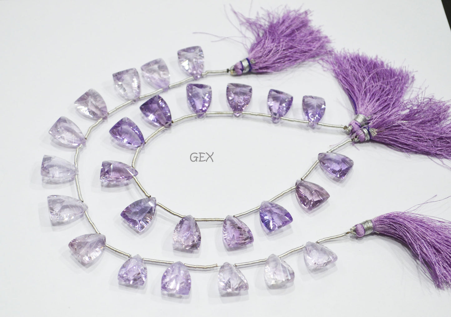 Pink Amethyst Concave Cut Nail Shape Beads , 12x16 mm , 8.50 Inches , BL-2744