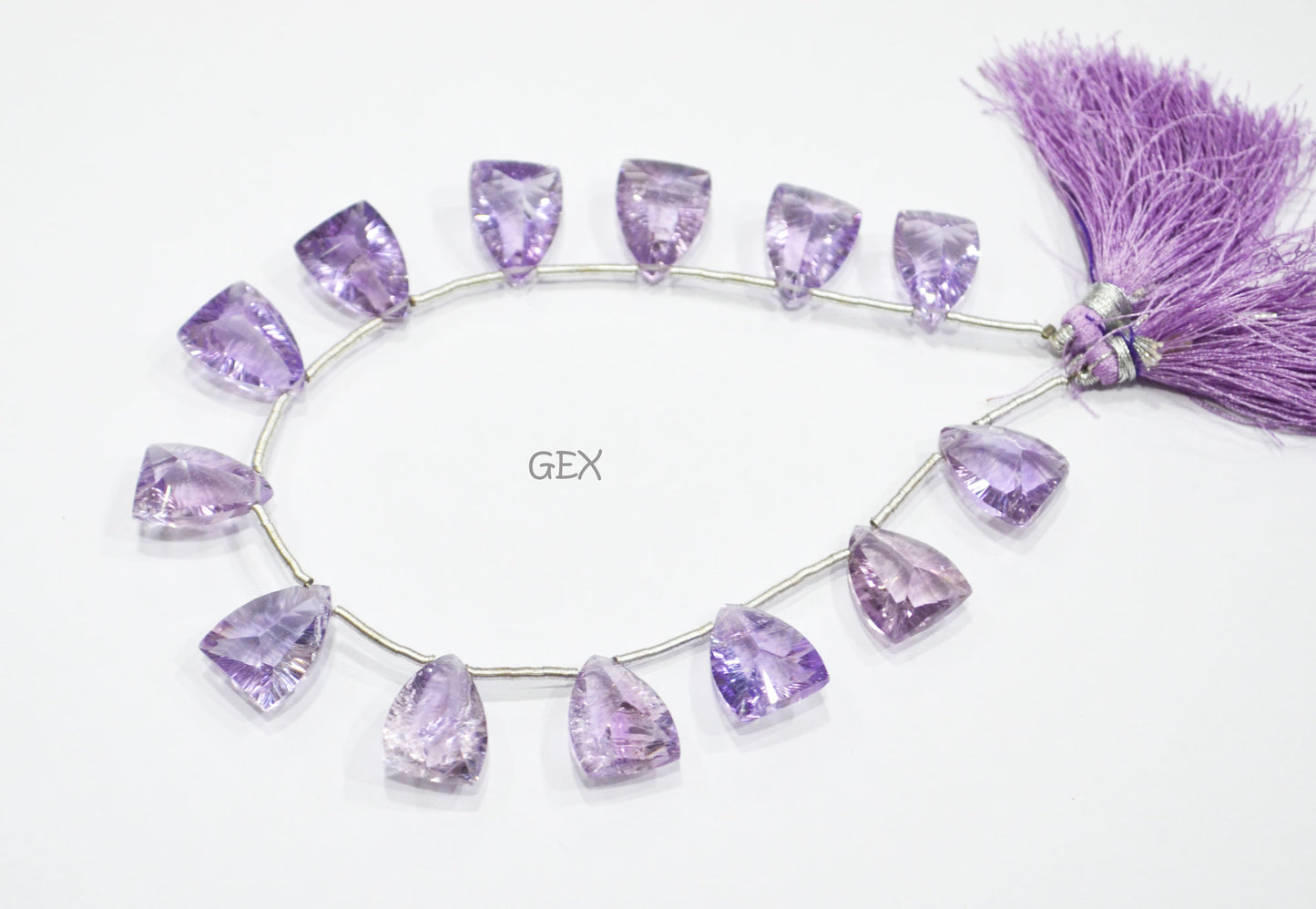 Pink Amethyst Concave Cut Nail Shape Beads , 12x16 mm , 8.50 Inches , BL-2744