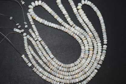 Natural Australian Opal Rondelle Faceted Beads ,Australian Opal Strands, 4.00 to 7.00 mm, 17 inches , BL-5177