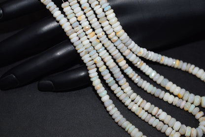 Natural Australian Opal Rondelle Faceted Beads ,Australian Opal Strands, 4.00 to 7.00 mm, 17 inches , BL-5177