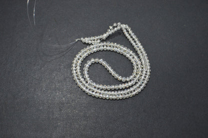 AAA White Diamond Faceted Rondelle Shape Beads , 9 Inches , 2.50 - 2.75 mm , DB-01