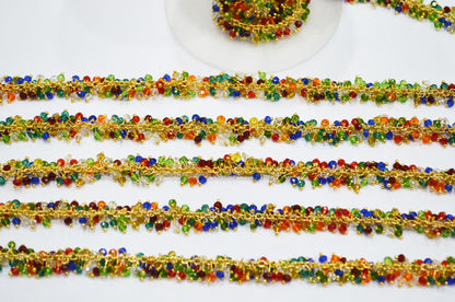 Multi Hydro Quartz Faceted Rondelle Shape Angoori Cluster Chain , 3 - 3.50 mm , RB-5372