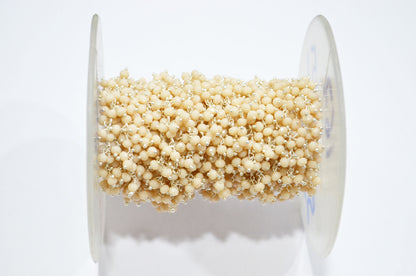 Champagne Hydro Quartz Faceted Rondelle Shape Dangling Chain , 3 - 3.50 mm , RB-5373