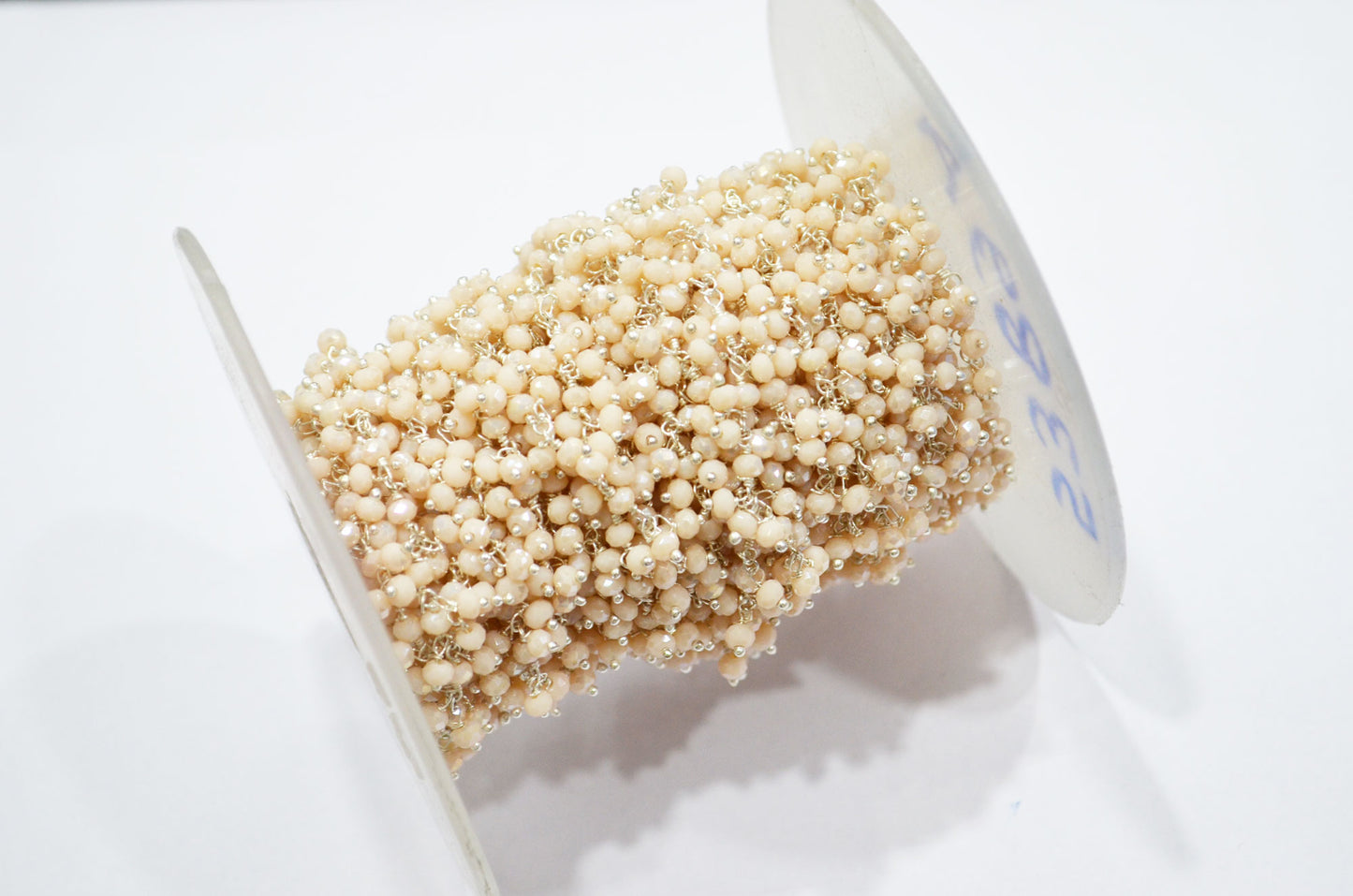 Mystic Champagne Hydro Quartz Faceted Rondelle Shape Dangling Chain , 3 - 3.50 mm , RB-5389A