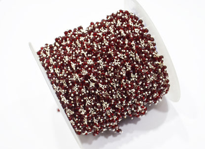 Hessonite Hydro Quartz Faceted Rondelle Shape Dangling Chain , 3 - 3.50 mm , RB-5397