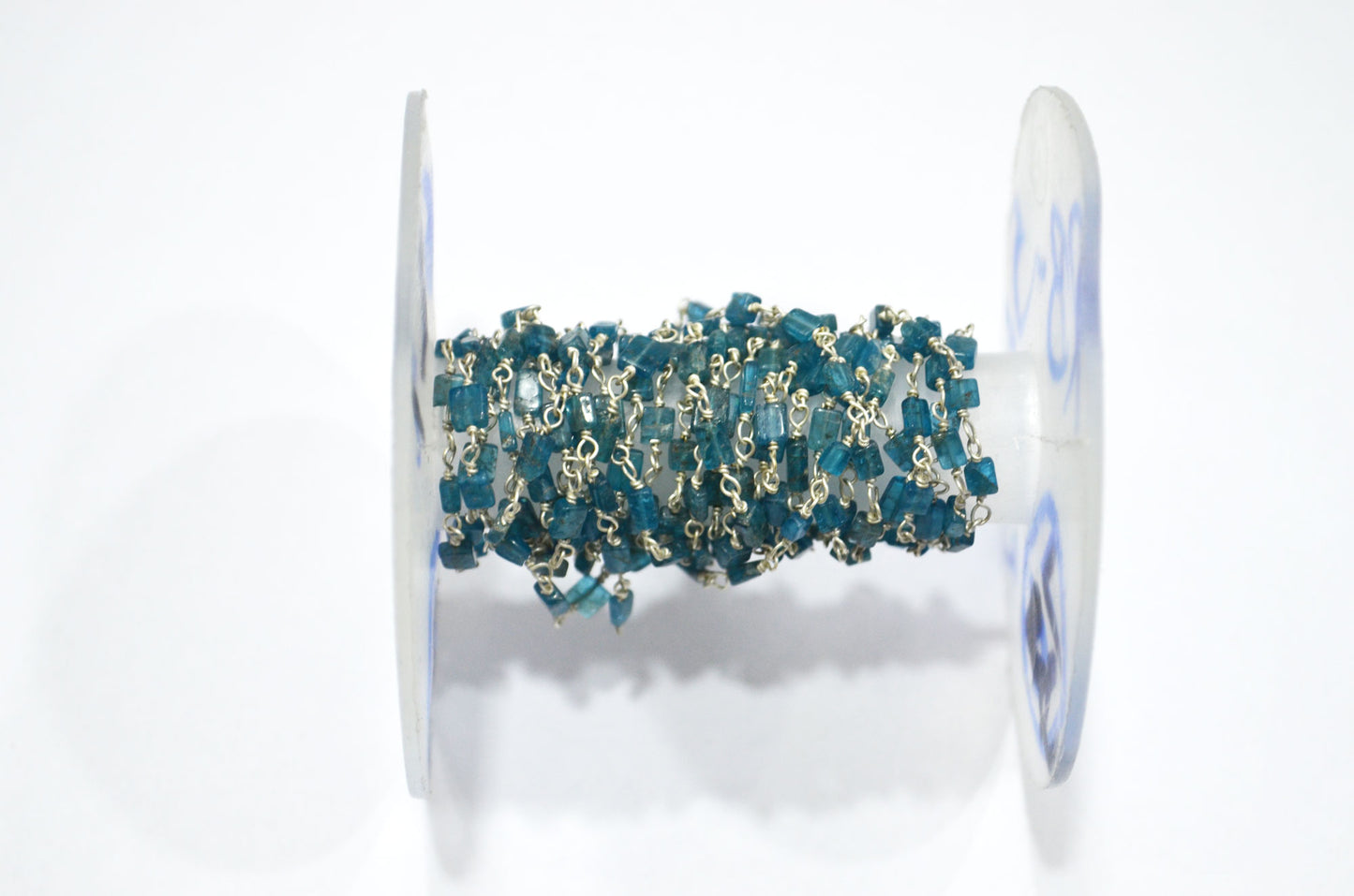 Neon Apatite Smooth Uneven Square Shape Rosary Beaded Chain , 3 - 5 mm , RB-5627