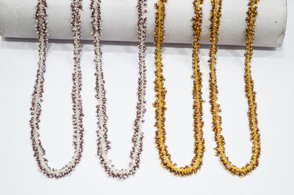 Lavender Hydro Quartz Smooth Round Shape Grape Chain , 2 mm , RB-5793