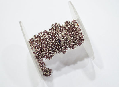 Lavender Hydro Quartz Smooth Round Shape Grape Chain , 2 mm , RB-5793