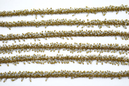 Grey Chalcedony Faceted Round Shape Grape Chain , 2 mm , RB-5847