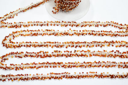 Carnelian Faceted Round Shape Grape Chain , 2 mm , RB-5921