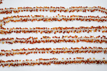 Carnelian Faceted Round Shape Grape Chain , 2 mm , RB-5921