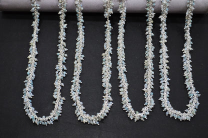 Amazonite Faceted Round Shape Grape Chain , 2 mm , RB-5923