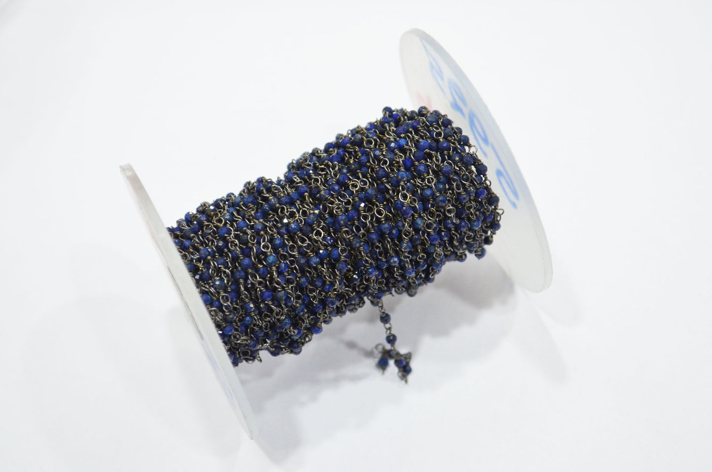 Lapis Lazuli Faceted Round Shape Rosary Beaded Chain , 2 - 2.30 mm , RB-5925