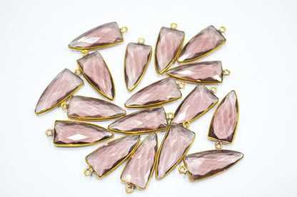 Morganite Color Hydro Glass Arrowhead Shape Connector , Sold By Piece , 13x32 mm , RB-5965