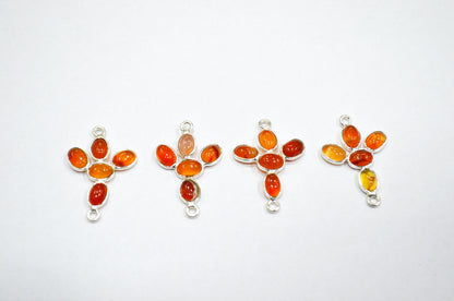 Carnelian Smooth Spacer Charm Connector , Sold By Piece , 2 - 2.50 cm , RB-6051