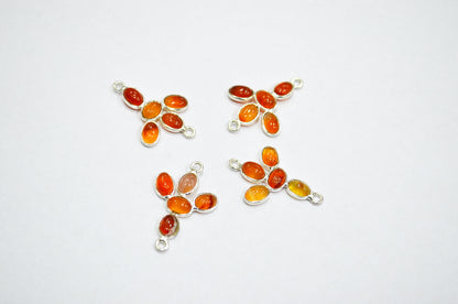 Carnelian Smooth Spacer Charm Connector , Sold By Piece , 2 - 2.50 cm , RB-6051