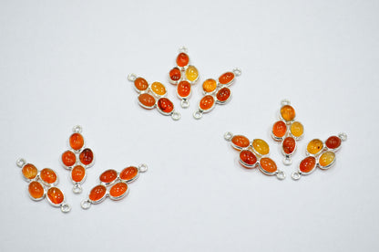 Carnelian Smooth Spacer Charm Connector , Sold By Piece , 2.50 cm , RB-6055