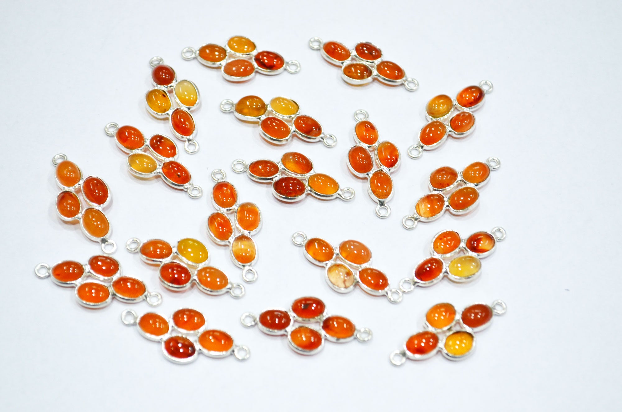 Carnelian Smooth Spacer Charm Connector , Sold By Piece , 2.50 cm , RB-6055