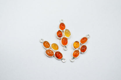 Carnelian Smooth Spacer Charm Connector , Sold By Piece , 2.50 cm , RB-6055