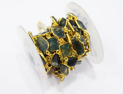 Ocean Jasper Fancy Cut Shape Connector Chain , 13 - 16 mm , RB-6590