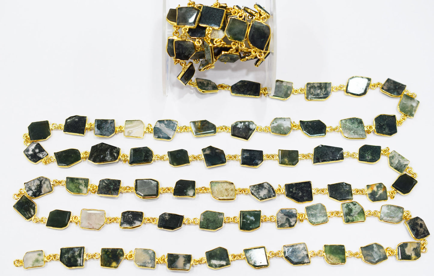 Ocean Jasper Fancy Cut Shape Connector Chain , 13 - 16 mm , RB-6590