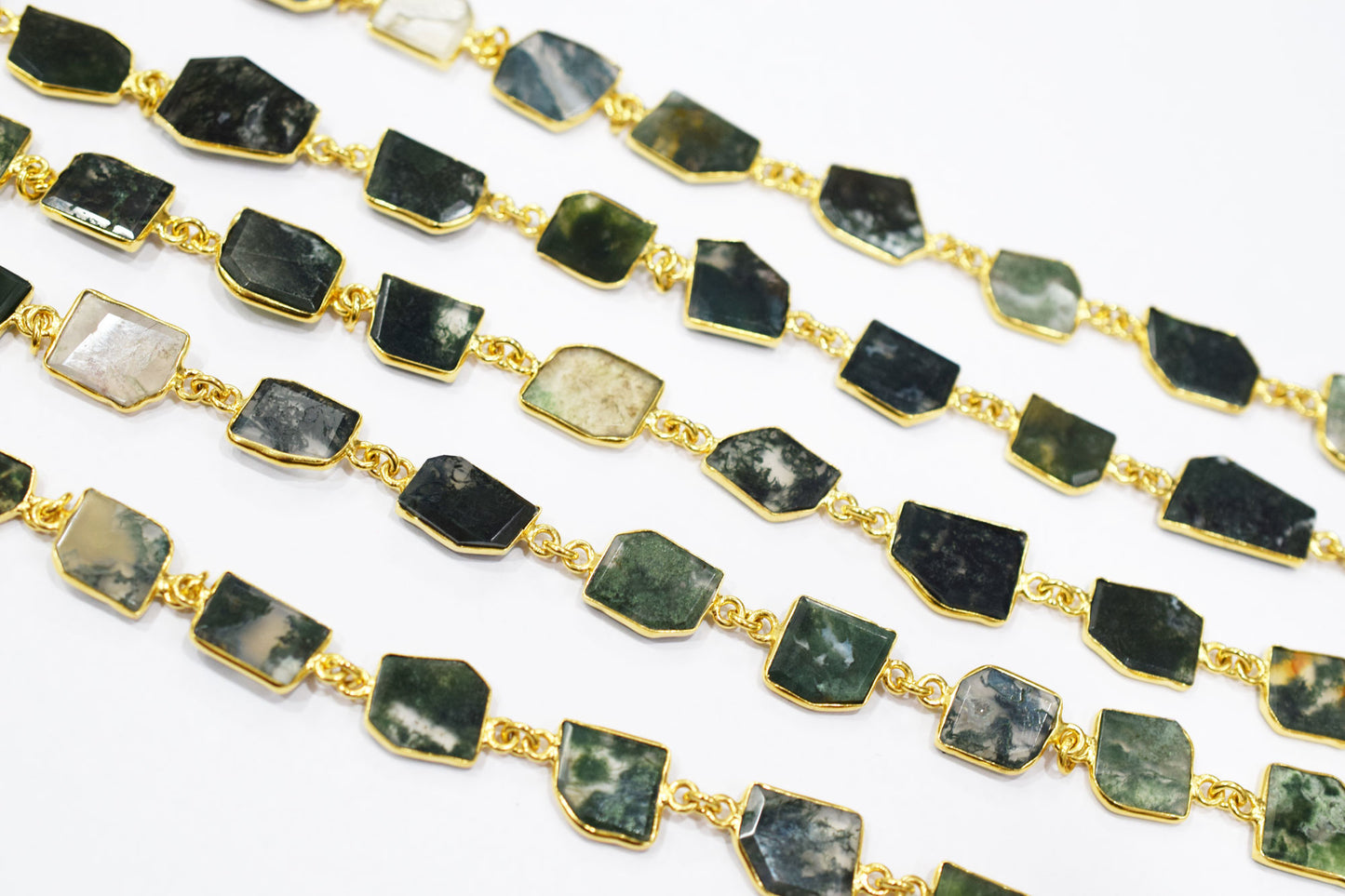 Ocean Jasper Fancy Cut Shape Connector Chain , 13 - 16 mm , RB-6590