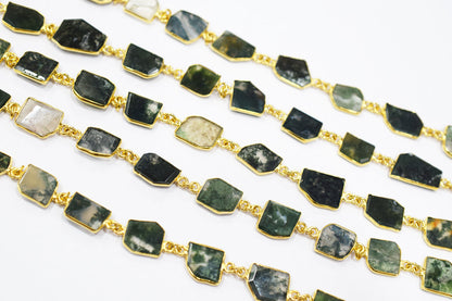 Ocean Jasper Fancy Cut Shape Connector Chain , 13 - 16 mm , RB-6590