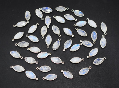 Rainbow Moonstone Faceted Marquise Shape Connector , Sold By Piece , 10x18 mm , RB-6640