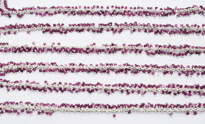 Rhodocrosite Jade Faceted Rondelle Shape Grape Chain , 2.50 mm , RB-6675