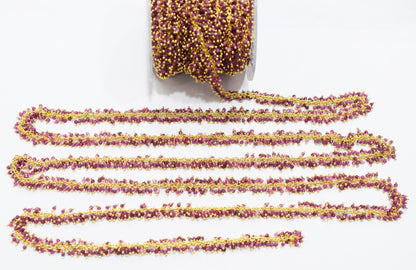 Rhodocrosite Jade Faceted Rondelle Shape Grape Chain , 2.50 mm , RB-6675