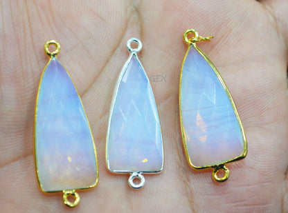 Opalite Faceted Arrowhead Shape Connector , Sold By Piece , 14x28 mm , RB-6740