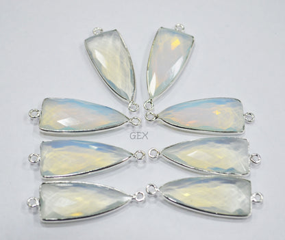 Opalite Faceted Arrowhead Shape Connector , Sold By Piece , 14x28 mm , RB-6740