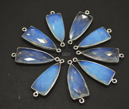 Opalite Faceted Arrowhead Shape Connector , Sold By Piece , 14x28 mm , RB-6740