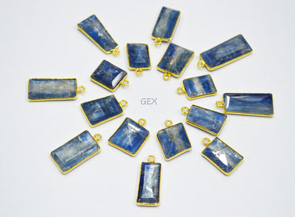 Himalayan Kyanite Faceted Fancy Shape Connector , Sold By Piece , 11x14 - 15x23 mm , RB-7125