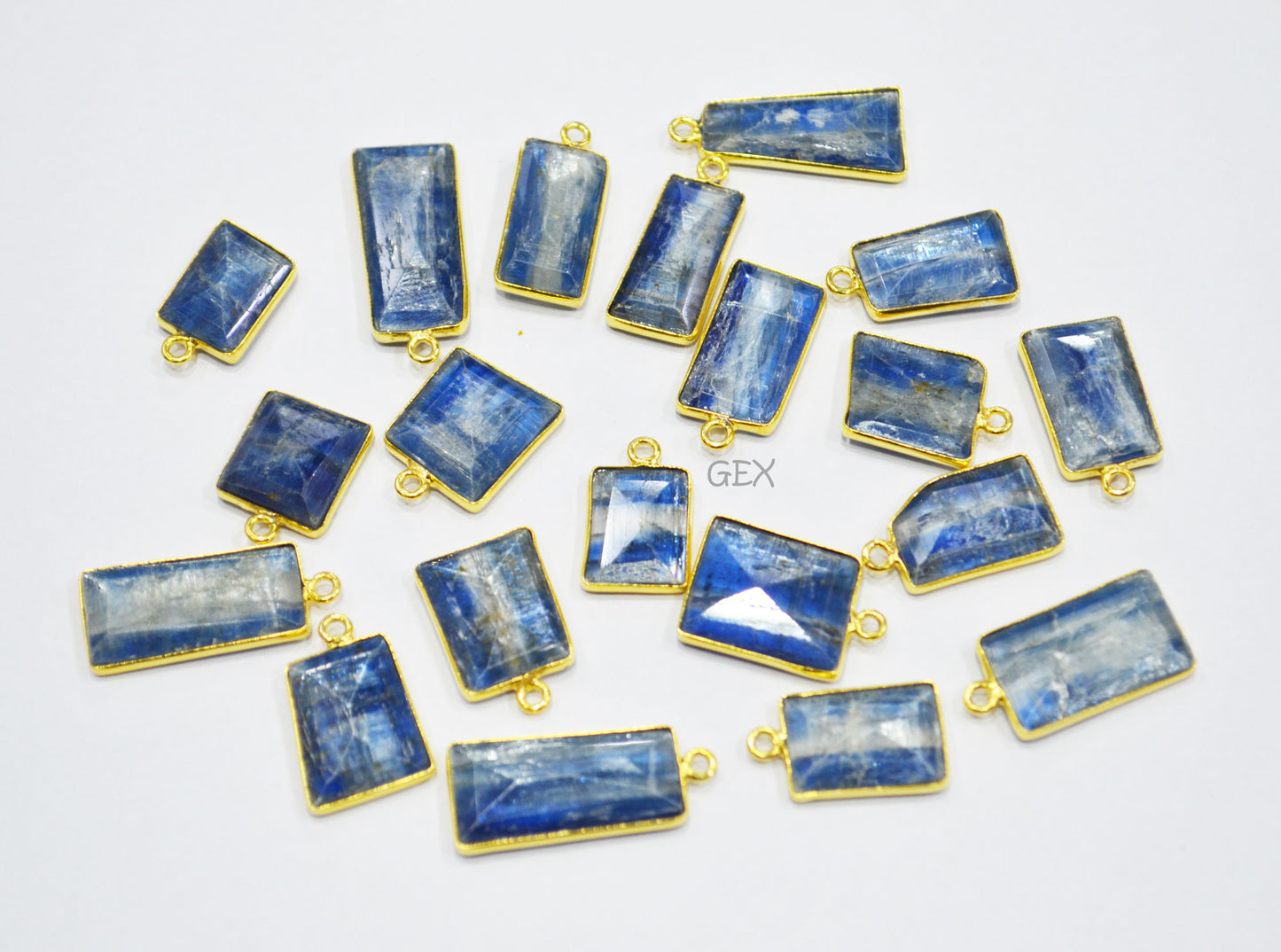 Himalayan Kyanite Faceted Fancy Shape Connector , Sold By Piece , 11x14 - 15x23 mm , RB-7125